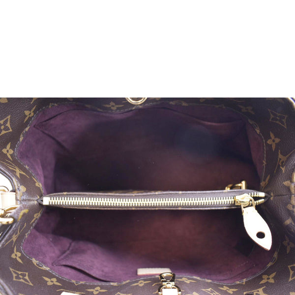 LOUIS VUITTON Montaigne MM Monogram Canvas Shoulder Bag Brown