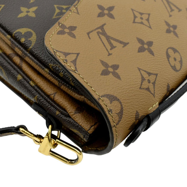 LOUIS VUITTON Metis Pochette Reverse Monogram Canvas Crossbody Bag Brown