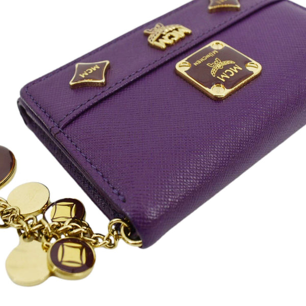 MCM Vintage Bifold Leather Wallet Purple