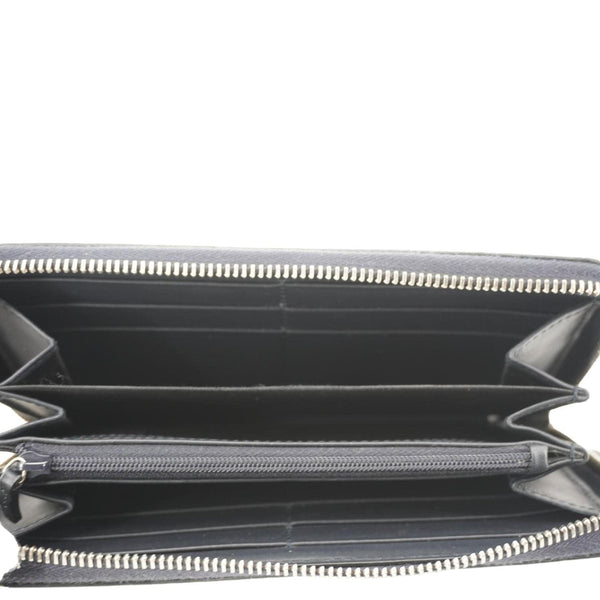 GUCCI GG Supreme Canvas Zip Around Wallet White 408831