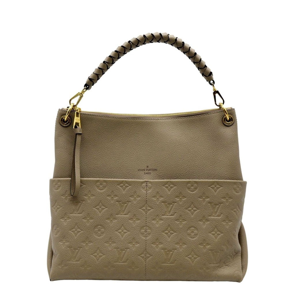 Louis Vuitton, Bags, Louis Vuitton Maida Shoulder Bag Black Monogram  Empreinte Leather Woven Handle