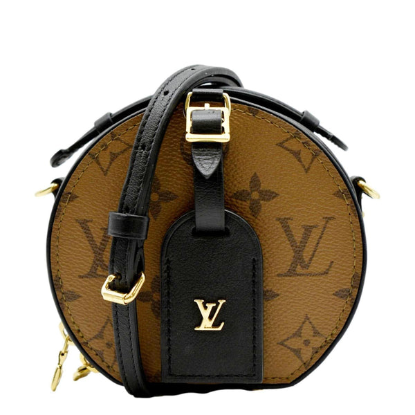 LOUIS VUITTON Boite Chapeau Mini Reverse Monogram Canvas Shoulder Bag Brown