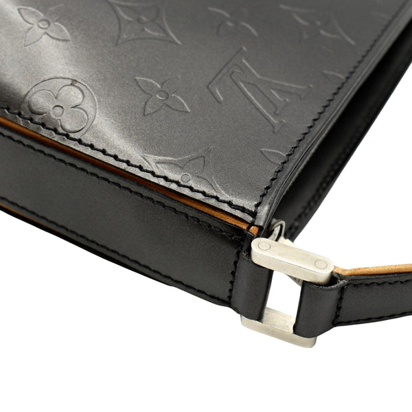 LOUIS VUITTON Pochette Accessoires Monogram Mat Fowler Pouch Bag Black