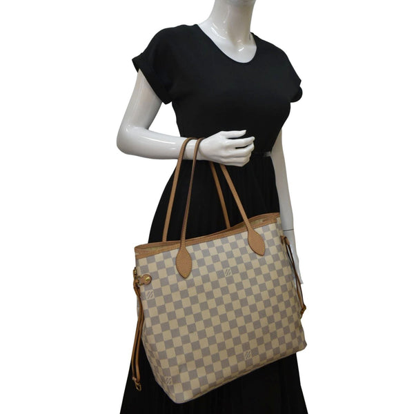 LOUIS VUITTON Neverfull MM Damier Azur Shoulder Bag model preview