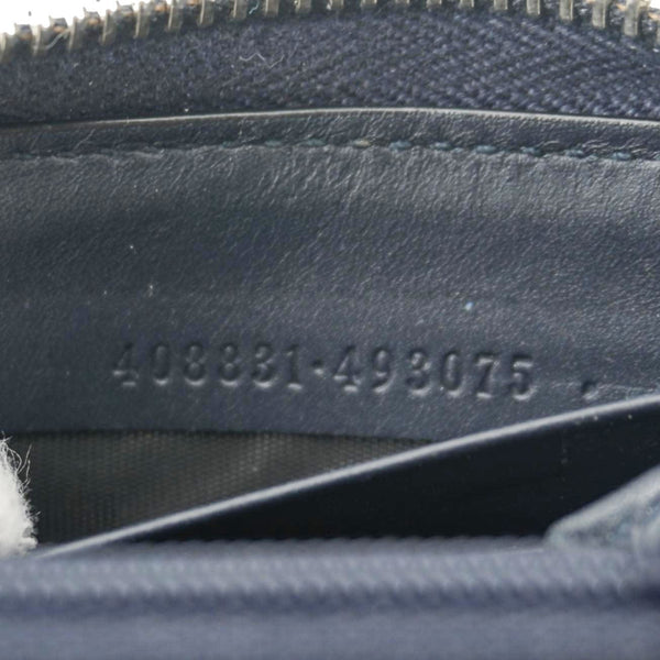 GUCCI GG Supreme Canvas Zip Around Wallet White 408831