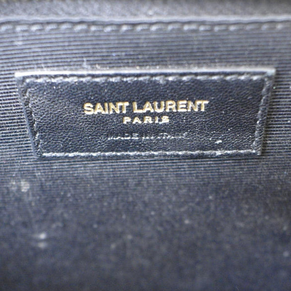 YVES SAINT LAURENT Large Envelope Flap Matelasse Leather Shoulder Bag Black