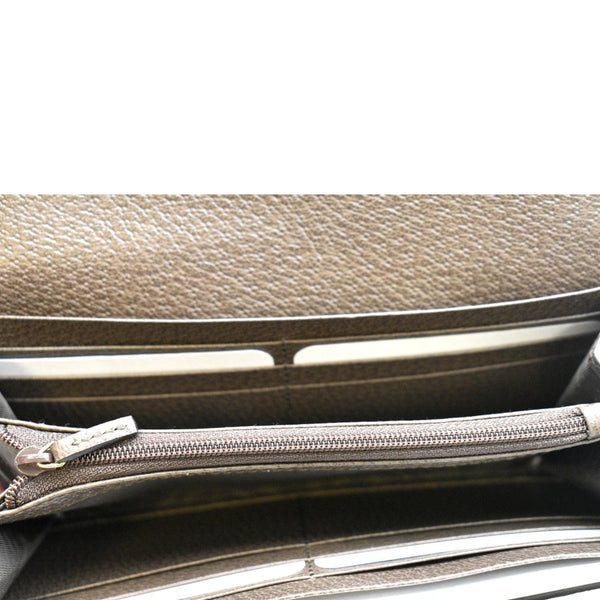 GUCCI Ophidia GG Continental Supreme Canvas Wallet Beige 523153