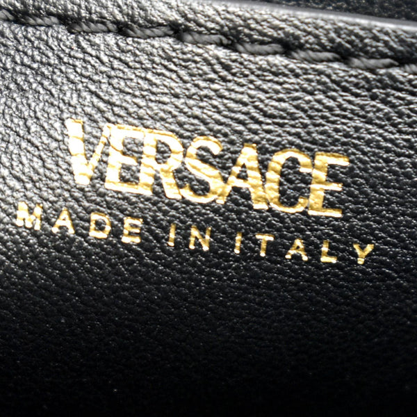 VERSACE La Medusa Leather Top Handle Shoulder Bag White