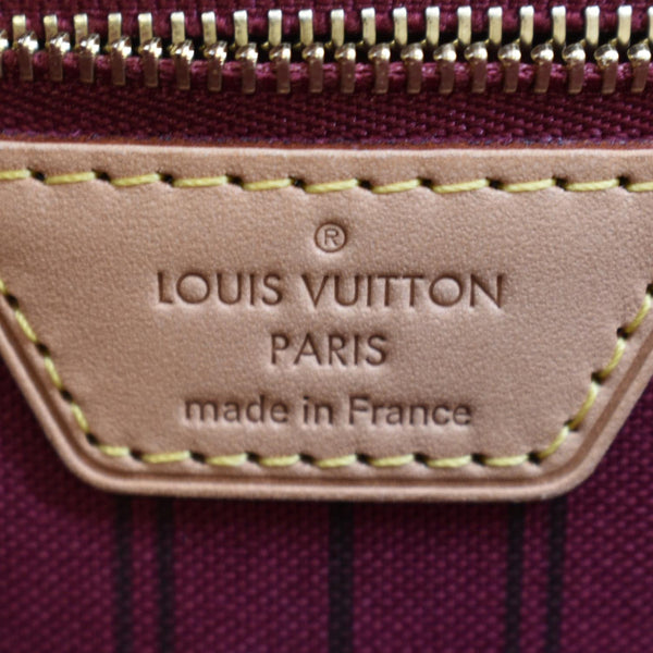 LOUIS VUITTON Neverfull MM Monogram Canvas Tote Bag Brown