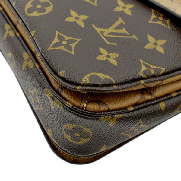 LOUIS VUITTON Metis Pochette Reverse Monogram Canvas Crossbody Bag Brown