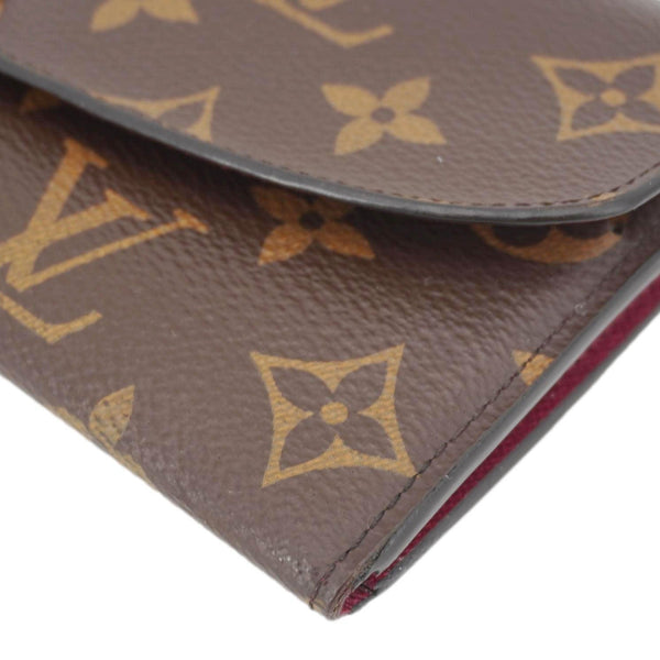 LOUIS VUITTON Emilie Monogram Canvas Wallet Fuchsia