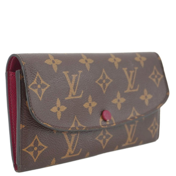 LOUIS VUITTON Emilie Monogram Canvas Wallet Fuchsia