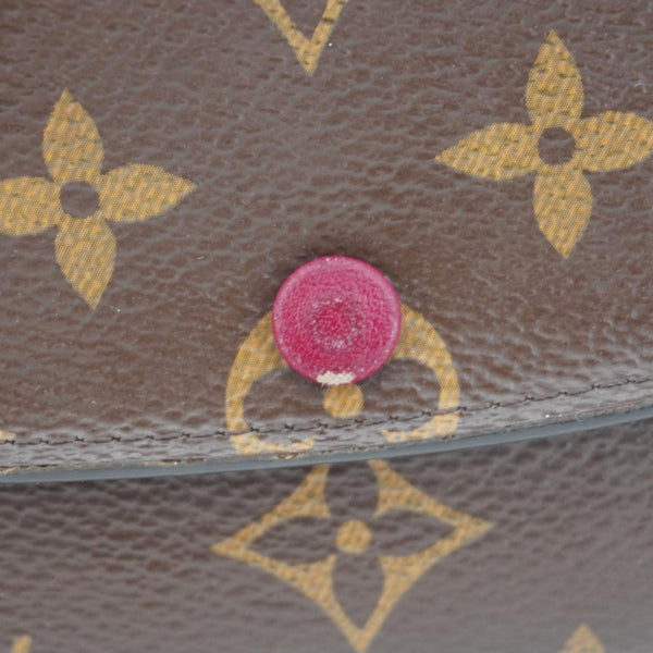 LOUIS VUITTON Emilie Monogram Canvas Wallet Fuchsia