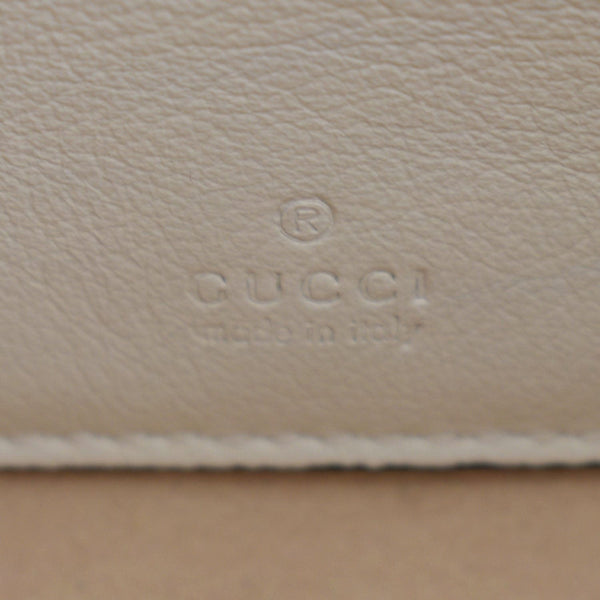 GUCCI Rajah Mini Leather Chain Shoulder Bag White 573797
