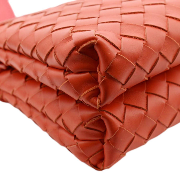 BOTTEGA VENETA Intrecciato Leather Crossbody Messenger Bag Red