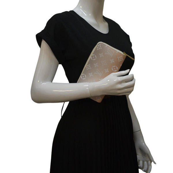 LOUIS VUITTON By The Pool Zippy Mnogram Coated Canvas Wallet Brume