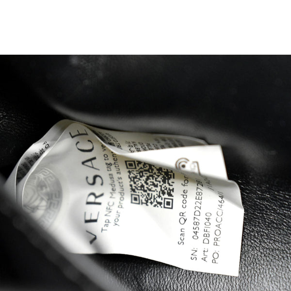 VERSACE La Medusa Leather Top Handle Shoulder Bag White