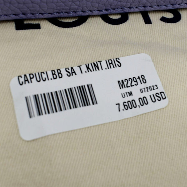 LOUIS VUITTON Capucines BB Taurillon Leather Shoulder Bag Purple