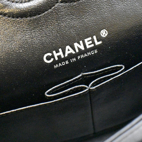 CHANEL Medium Flap Patent Leather Shoulder Bag Black