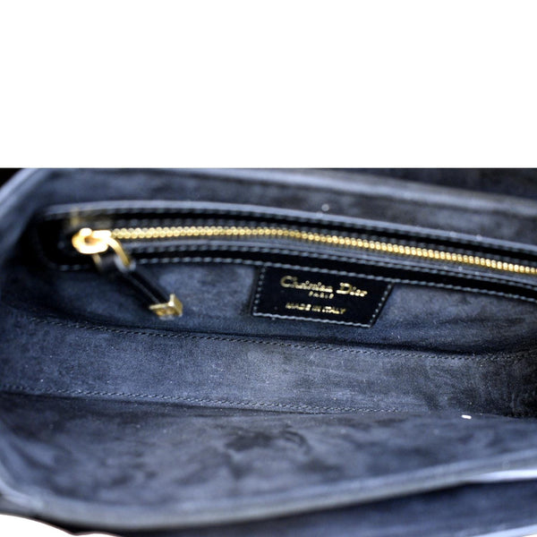 CHRISTIAN DIOR Montaigne Avenue Leather Shoulder Bag Black