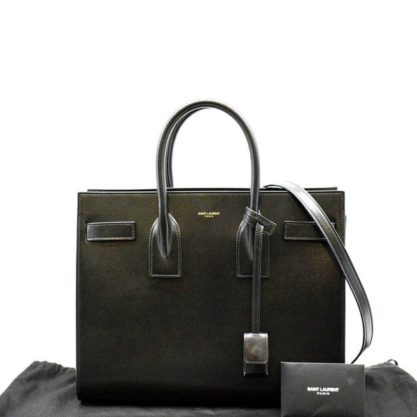 YVES SAINT LAURENT Sac de Jour Leather Satchel Shoulder Bag Black