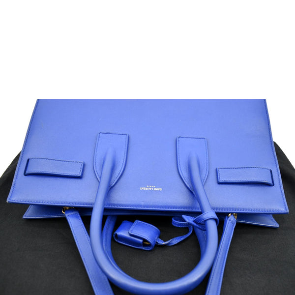 YVES SAINT LAURENT Sac de Jour Leather Shoulder Bag Blue