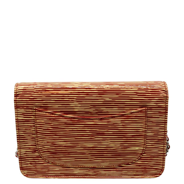 CHANEL CC WOC Leather Wallet On Chain Crossbody Bag Red