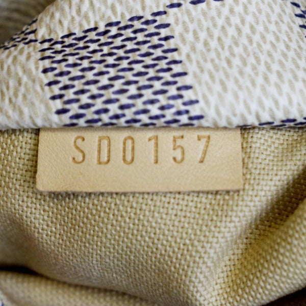 LOUIS VUITTON Totally MM Damier Azur Shoulder Bag White