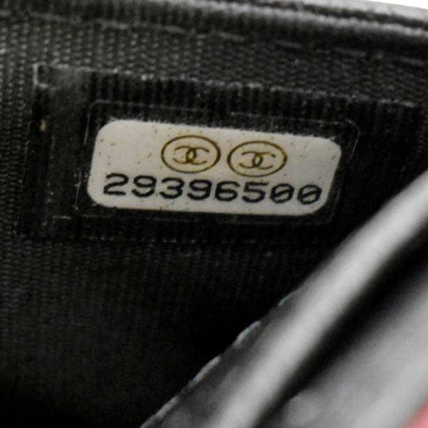 CHANEL 19 Quilted Leather Long Flap Wallet Black