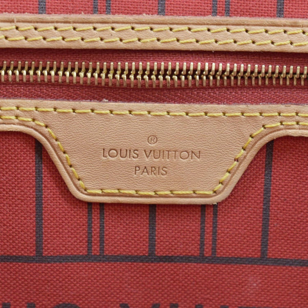 LOUIS VUITTON Neverfull MM Monogram Canvas Tote Bag Brown