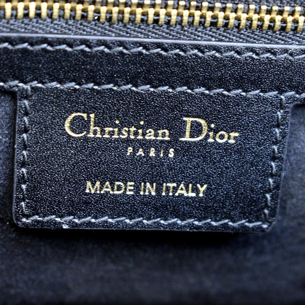 CHRISTIAN DIOR Montaigne Avenue Leather Shoulder Bag Black