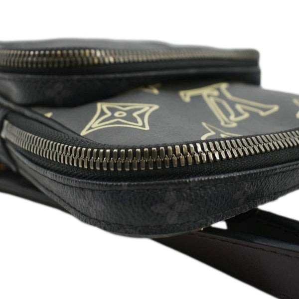 LOUIS VUITTON Avenue Sling Patchwork Monogram Eclipse Crossbody Bag Grey