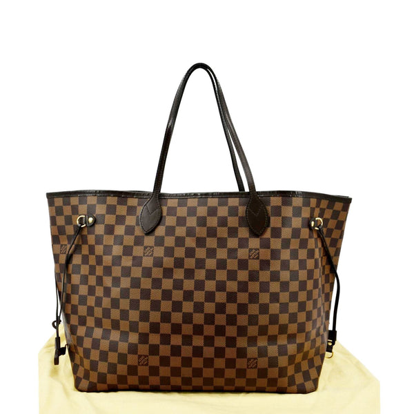 LOUIS VUITTON Neverfull GM Damier Ebene Tote Shoulder Bag Brown