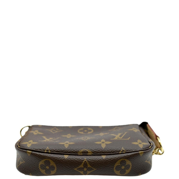 LOUIS VUITTON Mini Pochette Monogram Canvas Accessoires Pouch Brown