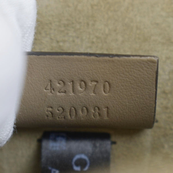 GUCCI Dionysus Mini GG Supreme Canvas Crossbody Bag Beige 421970