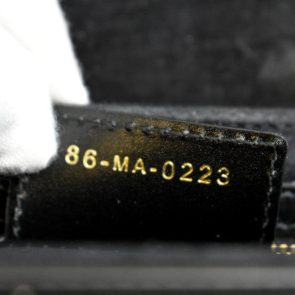 CHRISTIAN DIOR Montaigne Avenue Leather Shoulder Bag Black