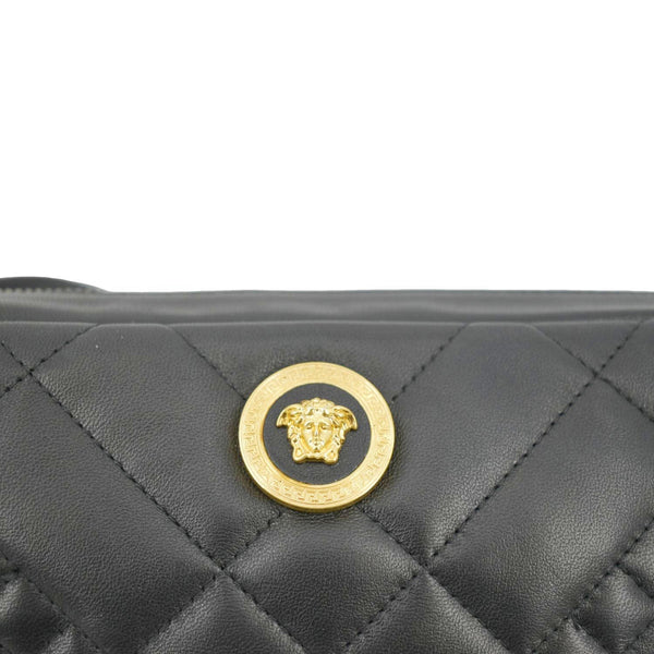 VERSACE Medusa Quilted Leather Belt Bag Black