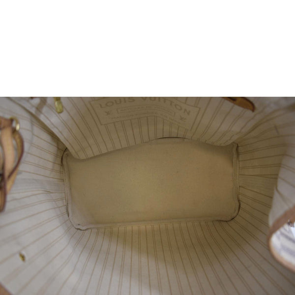 LOUIS VUITTON Neverfull MM Damier Azur Shoulder Bag interior