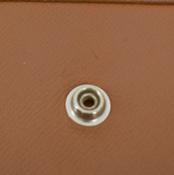 HERMES Evelyne PM III Clemence Leather Crossbody Bag Tan