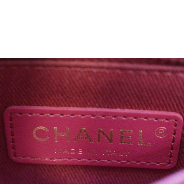 CHANEL Coco Top Handle Tweed Shoulder Bag Pink