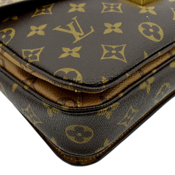 LOUIS VUITTON Metis Pochette Reverse Monogram Canvas Crossbody Bag Brown