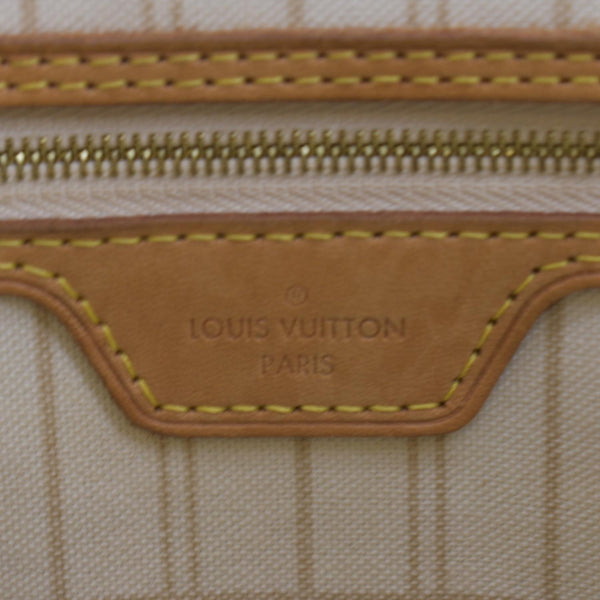 LOUIS VUITTON Neverfull MM Damier Azur Shoulder Bag PARIS