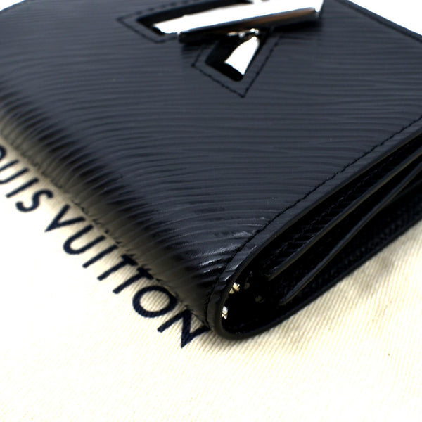 LOUIS VUITTON Twist Trifold Epi Leather Wallet Black