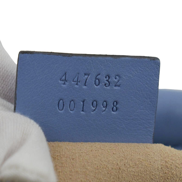 GUCCI GG Marmont Matelasse Leather Crossbody Bag Light Blue 447632