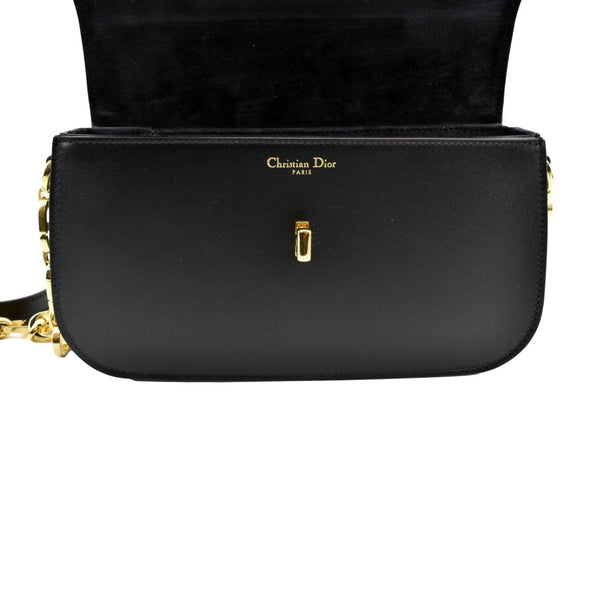 CHRISTIAN DIOR Montaigne Avenue Leather Shoulder Bag Black
