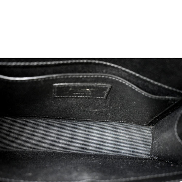 YVES SAINT LAURENT Kate Leather Chain Clutch Crossbody Bag Black