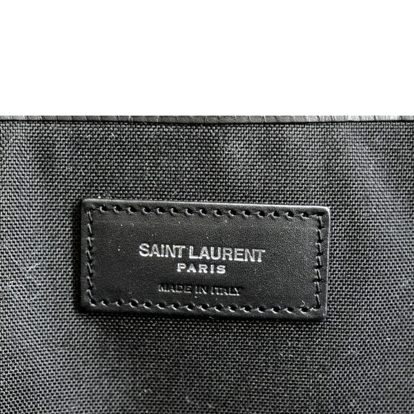 YVES SAINT LAURENT City Glitter Canvas Backpack Bag Black