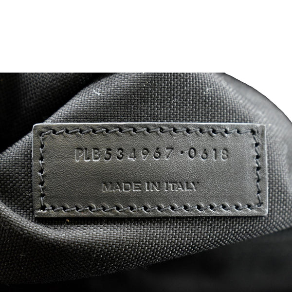 YVES SAINT LAURENT City Glitter Canvas Backpack Bag Black