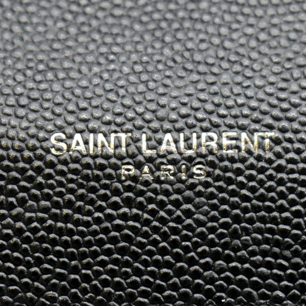 YVES SAINT LAURENT Kate Leather Chain Clutch Crossbody Bag Black