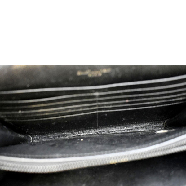 YVES SAINT LAURENT Cassandre Matelasse Chain Wallet Crossbody Bag Black